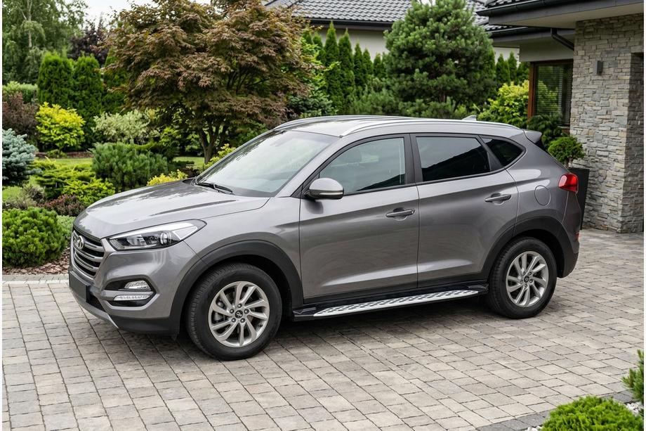 Hyundai Tucson TL 2016–2021 Sānu sliekšņi Shining V1 (2 gab., alumīnijs) Image