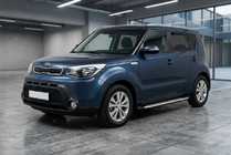 Kia Soul II 2013–2018 Sānu sliekšņi Shining V1 (2 gab., alumīnijs) foto 1