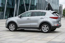 Kia Sportage 2015–2021 Sānu sliekšņi Shining V1 (2 gab., alumīnijs) foto 1