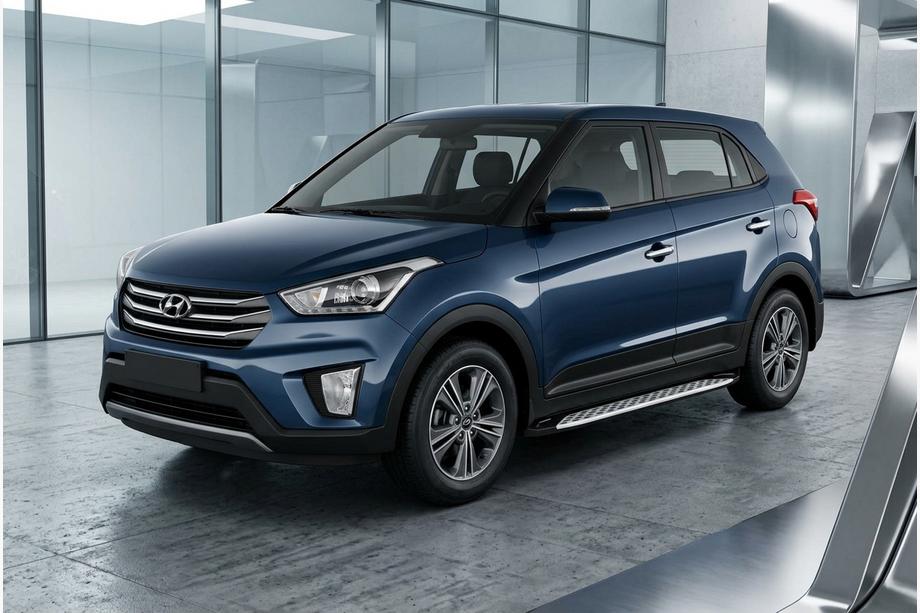 Hyundai Creta 2014–2020 Sānu sliekšņi Shining V1 (2 gab., alumīnijs) Image