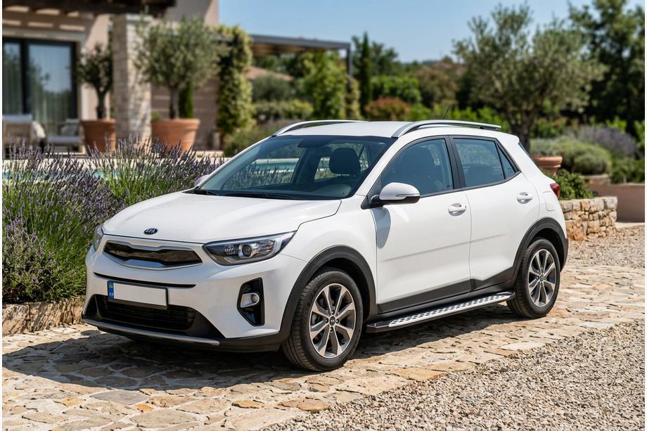 Kia Stonic 2017– Sānu sliekšņi Shining V1 (2 gab., alumīnijs) Image