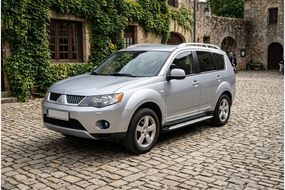 Mitsubishi Outlander 2006–2012 Sānu sliekšņi Shining V1 (2 gab., alumīnijs) Image