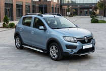 Dacia Sandero 2013–2020 Sānu sliekšņi Shining V1 (2 gab., alumīnijs) foto 1