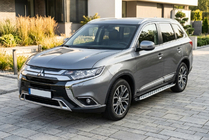 Mitsubishi Outlander 2012–2021 Sānu sliekšņi Shining V1 (2 gab., alumīnijs) foto 1