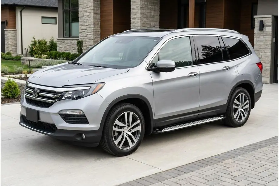 Honda Pilot 2015–2022 Sānu sliekšņi Shining V1 (2 gab., alumīnijs) Foto 1