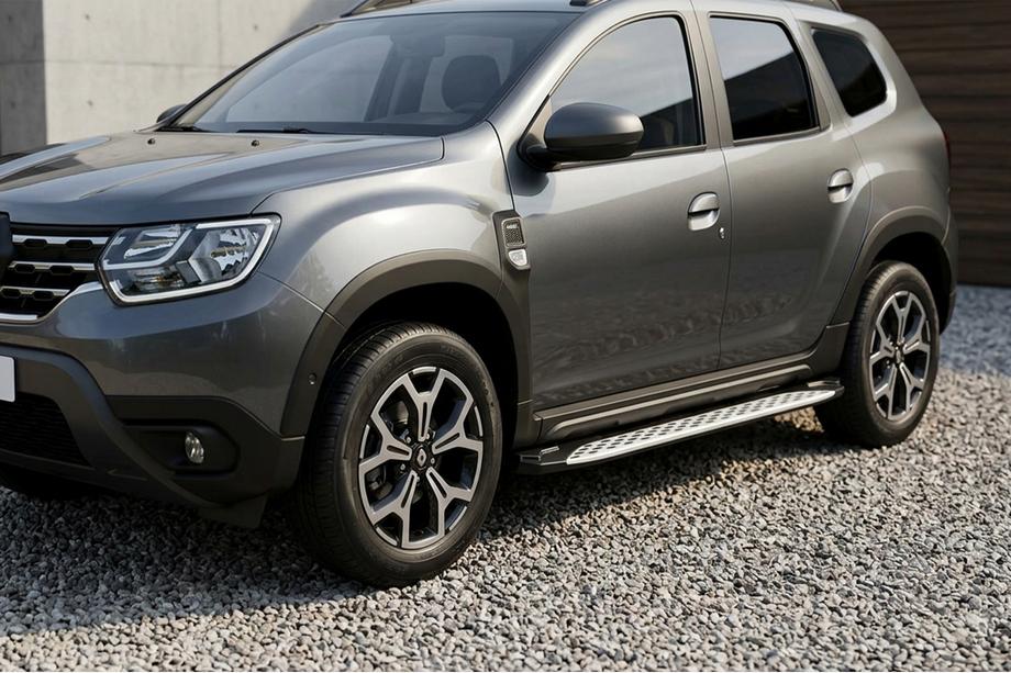 Renault Duster 2018–2024 Sānu sliekšņi Shining V1 (2 gab., alumīnijs) Image