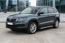 Skoda Karoq 2018– Sānu sliekšņi Shining V1 (2 gab., alumīnijs) foto 1