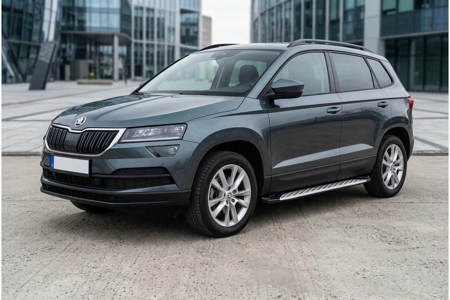 Skoda Karoq 2018– Sānu sliekšņi Shining V1 (2 gab., alumīnijs) Image