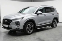 Hyundai Santa Fe 4 2018–2023 Sānu sliekšņi Shining V1 (2 gab., alumīnijs) foto 1
