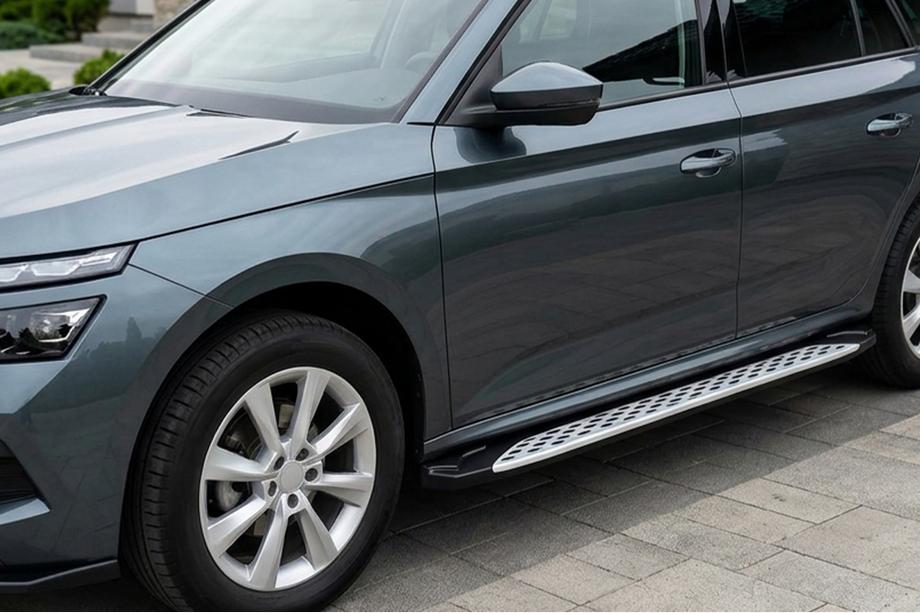 Skoda Kamiq 2019– Sānu sliekšņi Shining V1 (2 gab., alumīnijs) Image
