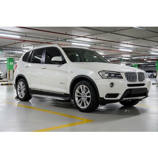 Sānu sliekšņi Shining V1 (2 gab., alumīnijs) BMW X3 F25 2011–2018 foto 1