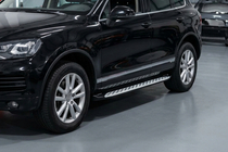 Porsche Cayenne 2003–2010 Sānu sliekšņi Shining V1 (2 gab., alumīnijs) foto 1