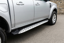 Ford Ranger 2007–2011 Sānu sliekšņi Shining V1 (2 gab., alumīnijs) foto 1