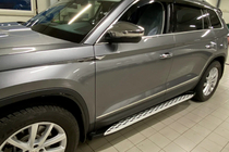 Skoda Kodiaq 2016–2023 Sānu sliekšņi Shining V1 (2 gab., alumīnijs) foto 7