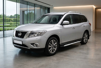 Nissan Pathfinder R52 2012–2021 Sānu sliekšņi Shining V1 (2 gab., alumīnijs) foto 1