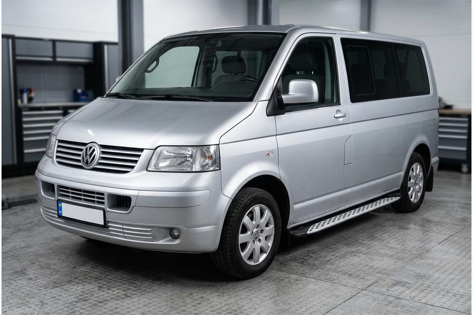 Volkswagen T5 Multivan 2003–2010 Sānu sliekšņi Shining V1 (2 gab., alumīnijs) Īsā riteņu bāze Image