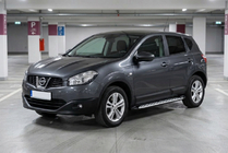 Nissan Qashqai 2010–2014 Sānu sliekšņi Shining V1 (2 gab., alumīnijs) foto 1