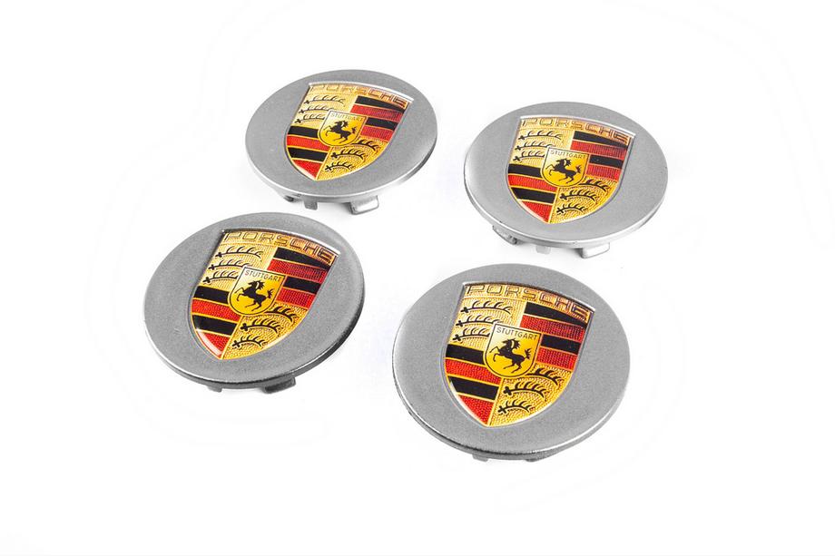 Porsche Diska centra vāciņi 76/71 mm pelēki (4 gab.) Image