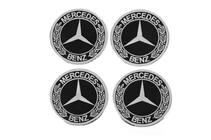 Mercedes-Benz Uzlīmes disku centrālajiem vāciņiem 90 mm (4 gab.) foto 2