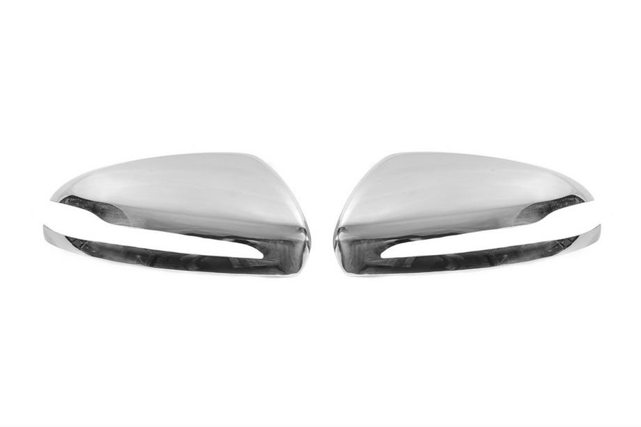 Mercedes C-class W205 2014–2021 Spoguļu uzlikas (2 gab., nerūsējošais tērauds) Foto 2