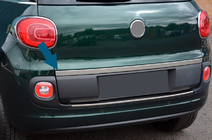 Fiat 500/500L 2013–2022 Nerūsējošā tērauda līste virs numura zīmes (500L) foto 1