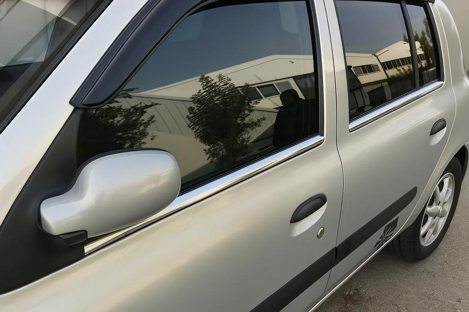 Renault Clio II 1998–2005 Ārējās logu apmales (HB, 4 gab., nerūsējošais tērauds) Foto 2