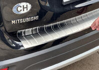 Mitsubishi Outlander 2012–2021 Aizmugurējā bufera aizsarguzlika 2015-2021 Carmos (nerūsējošais tērauds) foto 2
