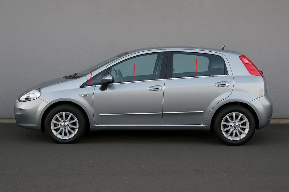 Fiat Punto Grande/EVO 2006–2018 Carmos logu apmales (6 gab., nerūsējošais tērauds) Image
