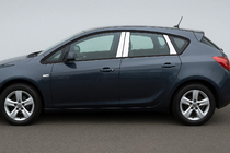 Opel Astra J 2009–2015 Hroma durvju statņu uzlikas (HB/SD) (6 gab., nerūsējošais tērauds) foto 1