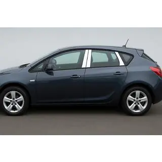 Hroma durvju statņu uzlikas (HB/SD) (6 gab., nerūsējošais tērauds) Opel Astra J 2009–2015 foto 1