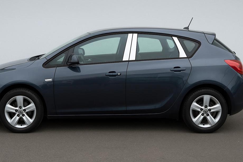 Opel Astra J 2009–2015 Hroma durvju statņu uzlikas (HB/SD) (6 gab., nerūsējošais tērauds) Image