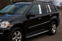 Mercedes GL class X164 2006–2012 Durvju statņu hroma uzlikas (10 gab., nerūsējošais tērauds) foto 1