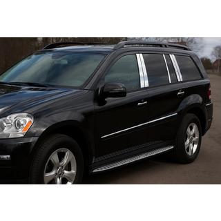 Durvju statņu hroma uzlikas (10 gab., nerūsējošais tērauds) Mercedes GL class X164 2006–2012 foto 1