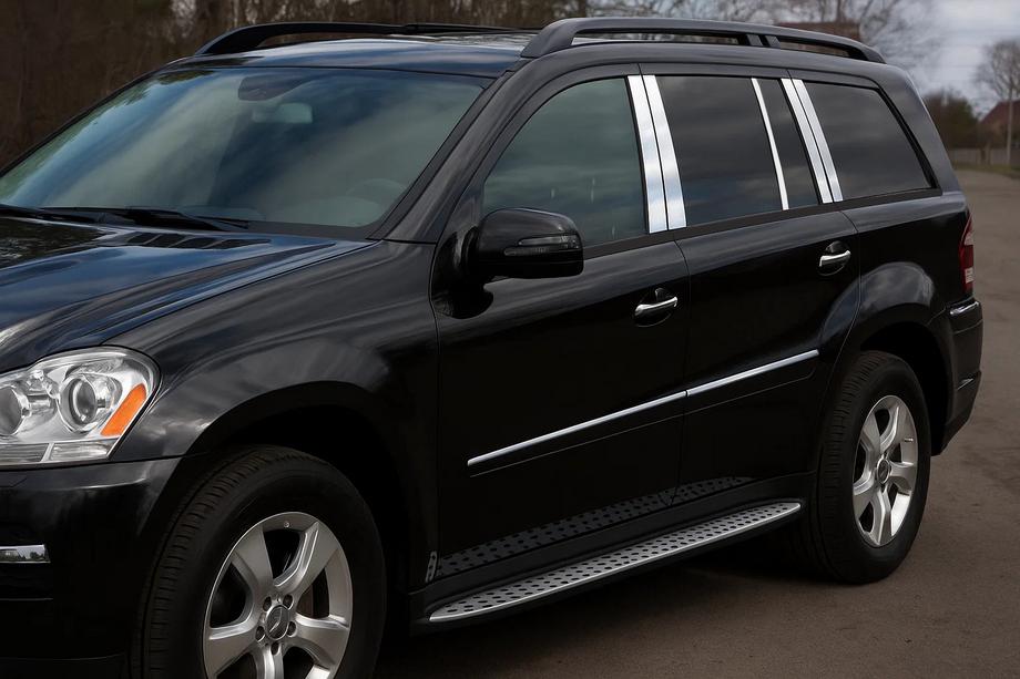 Mercedes GL class X164 2006–2012 Durvju statņu hroma uzlikas (10 gab., nerūsējošais tērauds) Image