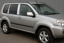 Nissan X-trail T30 2002–2007 Durvju statņu uzlikas (8 gab., nerūsējošais tērauds) foto 1