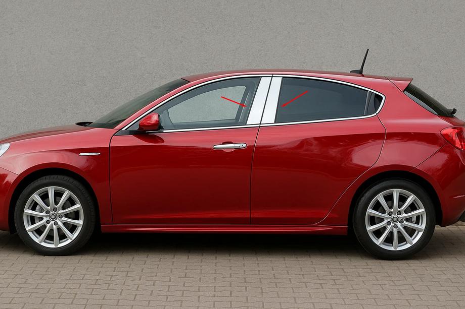 Alfa Romeo Giulietta 2010–2020 Nerūsējošā tērauda durvju statņu uzlikas (4 gab.) Image