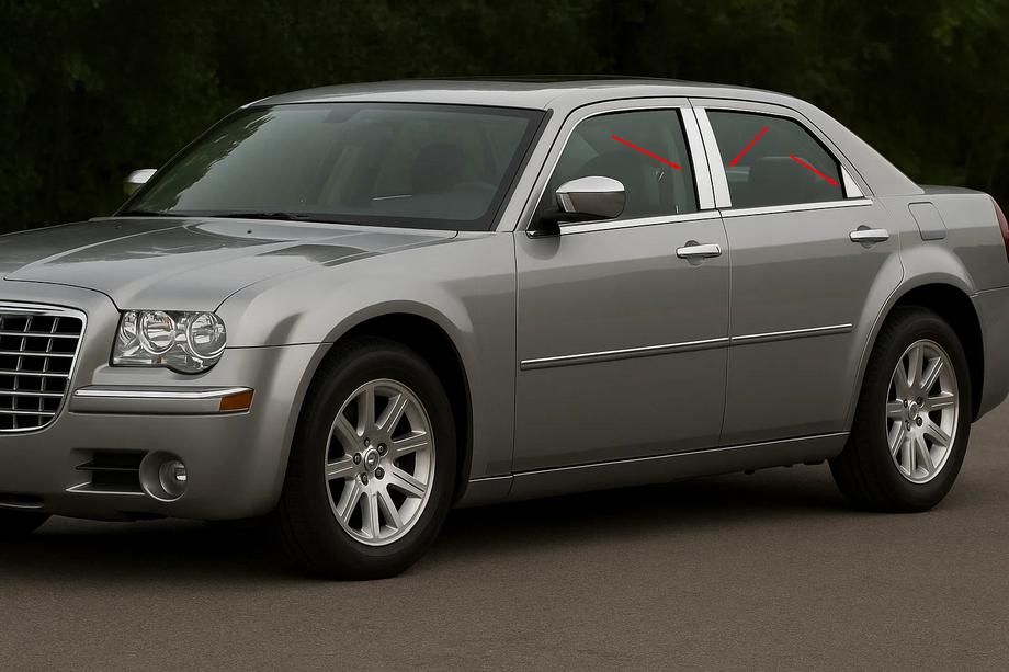 Chrysler C300 2004–2011 Durvju statņu uzlikas (6 gab., nerūsējošais tērauds) Foto 1