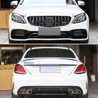 Virsbūves komplekts ar difuzoru (AMG C63-designs 2018-2021) Mercedes C-сlass W205 2014–2021 foto 3