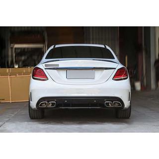 Virsbūves komplekts ar difuzoru (AMG C63-designs 2018-2021) Mercedes C-сlass W205 2014–2021 foto 4