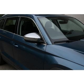 Sānu spoguļu uzlikas (2 gab., nerūsējošais tērauds) Carmos Skoda Kodiaq 2016–2023 foto 1