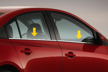 Renault Symbol 1999–2008 Ārējās logu apmales (Sedan, 4 gab., nerūsējošais tērauds) foto 1