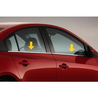 Ārējās logu apmales (Sedan, 4 gab., nerūsējošais tērauds) Renault Symbol 1999–2008 foto 1