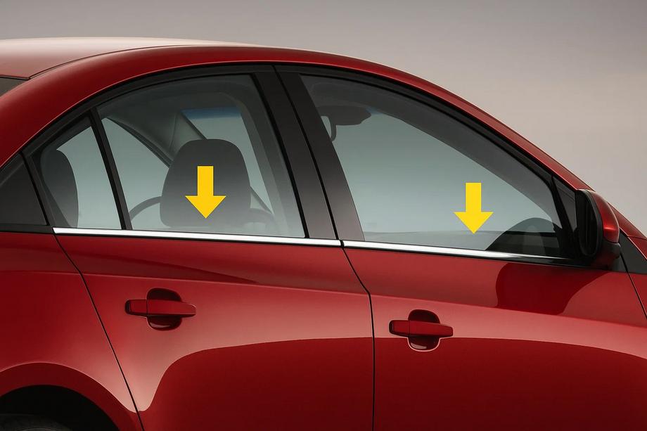 Renault Symbol 1999–2008 Ārējās logu apmales (Sedan, 4 gab., nerūsējošais tērauds) Image