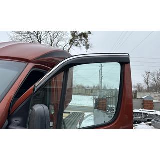 Logu vēja deflektori (2 gab., EuroCap, Chrome) Volkswagen Crafter 2006–2016 foto 1