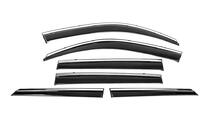 Toyota Land Cruiser Prado 150 2009–2023 Logu vēja deflektori ar hromētu moldingu Niken Luxury (6 gab.) foto 2