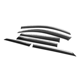 Logu vēja deflektori ar hromētu moldingu Niken Luxury (6 gab.) Toyota Land Cruiser Prado 150 2009–2023 foto 3