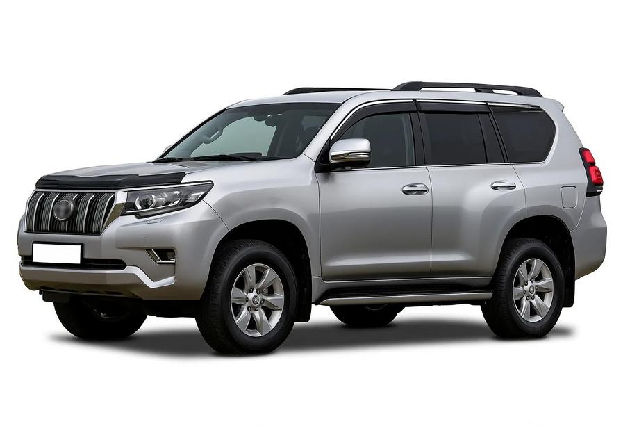 Toyota Land Cruiser Prado 150 2009–2023 Logu vēja deflektori ar hromētu moldingu Niken Luxury (6 gab.) Image