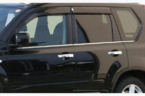 Nissan X-trail T31 2007–2014 Nocenots Ārējais logu hroma apdares komplekts Carmos foto 1