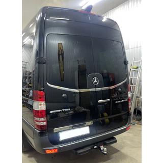 Aizmugurējā stikla apmales uzlika Carmos (2 gab., nerūsējošais tērauds) Mercedes Sprinter W906 2006–2018 foto 4