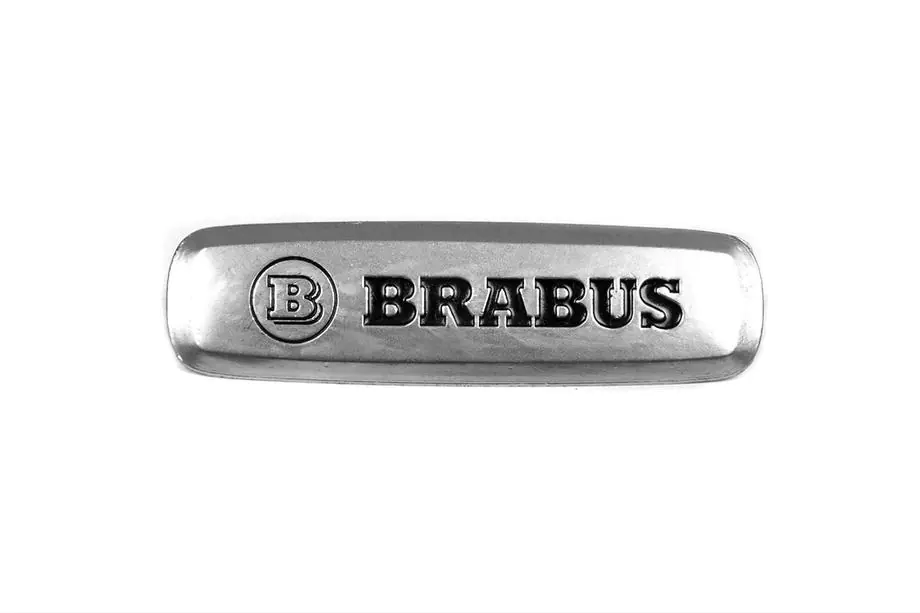 Mercedes-Benz Brabus alumīnija emblēma auto paklājiņiem (1 gab.) Foto 1